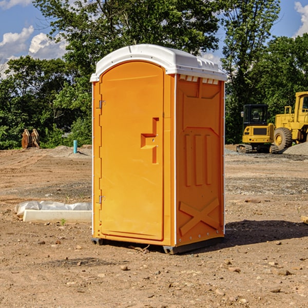 can i customize the exterior of the porta potties with my event logo or branding in Choccolocco